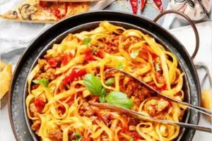 Fettuccine Mit Garnelen Und Gruenem Spargel