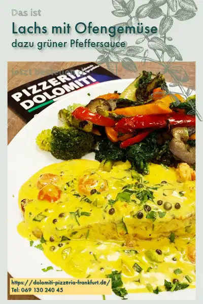 Lachs auf Ofengemüse